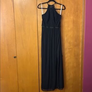 Long Black Dress with open back